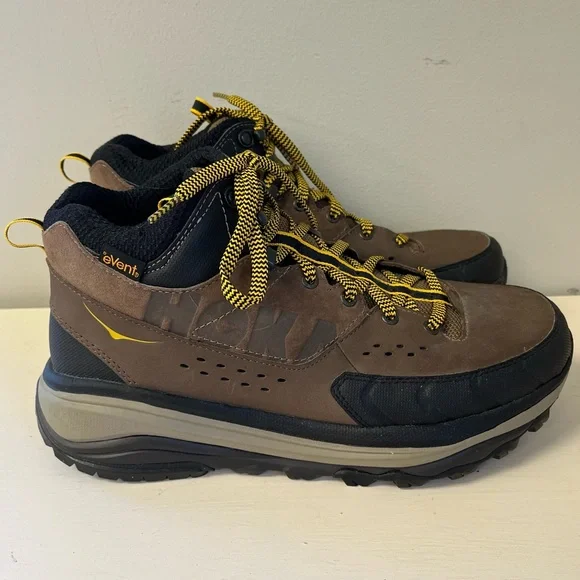 HOKA One One Men’s TOR SUMMIT MID WP BROWN / GOLDEN ROD Hiking Trail BOOTS 10.5 - Picture 3 of 12